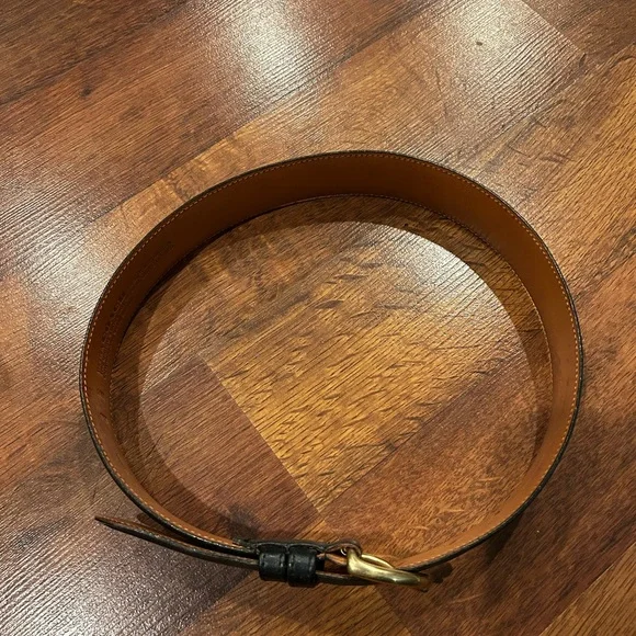 Coach Black Leather Belt Women’s Size Small Brass Buckle - Picture 4 of 6